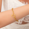 Wholesale Stainless Steel Geometric Bracelet Chain Electroplated 18K Real Gold For Women
