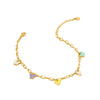 Wholesale Stainless Steel Geometric Butterfly Beach Anklet Multilayer Stacked Unisex Foot Accessories