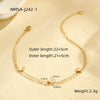 Wholesale Stainless Steel Geometric Butterfly Beach Anklet Multilayer Stacked Unisex Foot Accessories