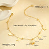 Wholesale Stainless Steel Geometric Butterfly Beach Anklet Multilayer Stacked Unisex Foot Accessories
