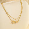 Wholesale Stainless Steel Geometric Butterfly Beach Anklet Multilayer Stacked Unisex Foot Accessories