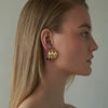 Wholesale Stainless Steel Geometric C Ring Electroplated Simple Style Allmatch Earrings