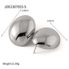 Wholesale Stainless Steel Geometric C Ring Electroplated Simple Style Allmatch Earrings
