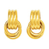 Wholesale 316L Stainless Steel Geometric C Shaped Pattern Pvd Electroplated Women's Earrings