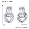 Wholesale 316L Stainless Steel Geometric C Shaped Pattern Pvd Electroplated Women's Earrings