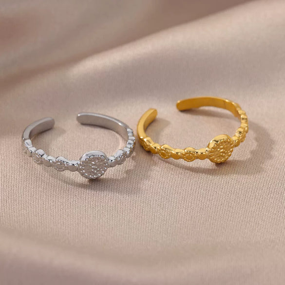 Wholesale Stainless Steel Geometric Casting Gold Inlaid Ring For Men And Women