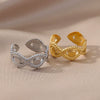 Wholesale Stainless Steel Geometric Casting Gold Inlaid Ring For Men And Women