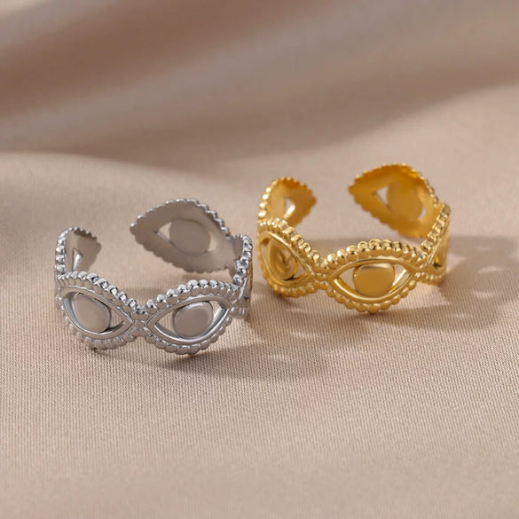 Wholesale Stainless Steel Geometric Casting Gold Inlaid Ring For Men And Women