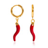 Wholesale Stainless Steel Geometric Chili Oil Drop Earrings For Women With Electroplating Non Fading
