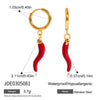 Wholesale Stainless Steel Geometric Chili Oil Drop Earrings For Women With Electroplating Non Fading