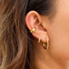 Wholesale Stainless Steel Geometric Circle Diamond Earrings For Women With Electroplating Light Luxury High End Non Fading Jewelry