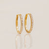 Wholesale Stainless Steel Geometric Circle Diamond Earrings For Women With Electroplating Light Luxury High End Non Fading Jewelry
