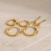 Wholesale Stainless Steel Geometric Circle Earrings For Women With Electroplating