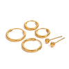 Wholesale Stainless Steel Geometric Circle Earrings For Women With Electroplating