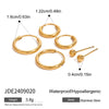 Wholesale Stainless Steel Geometric Circle Earrings For Women With Electroplating