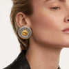 Wholesale Stainless Steel Geometric Circle Earrings With Electroplating For Women