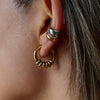 Wholesale Stainless Steel Geometric Circle Earrings With Gold And Silver Color Matching And Electroplating Design
