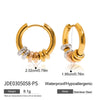 Wholesale Stainless Steel Geometric Circle Earrings With Gold And Silver Color Matching And Electroplating Design