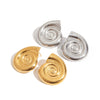 Wholesale Stainless Steel Geometric Conch Spiral Ring Left And Right Side Earrings With Electroplating For Women