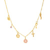 Wholesale Stainless Steel Geometric Constellation Pendant Necklace With 18K Gold Color Vacuum Plated