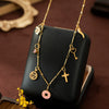 Wholesale Stainless Steel Geometric Constellation Pendant Necklace With 18K Gold Color Vacuum Plated