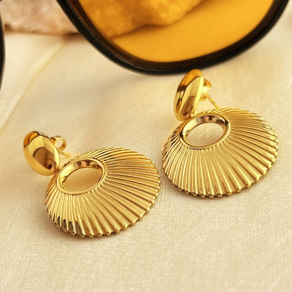 Wholesale Stainless Steel Geometric Creative Shell Earrings For Women Jewelry