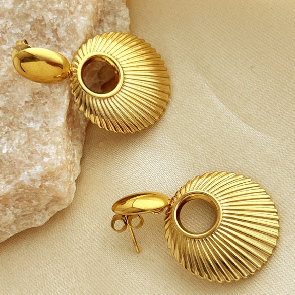 Wholesale Stainless Steel Geometric Creative Shell Earrings For Women Jewelry