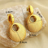 Wholesale Stainless Steel Geometric Creative Shell Earrings For Women Jewelry