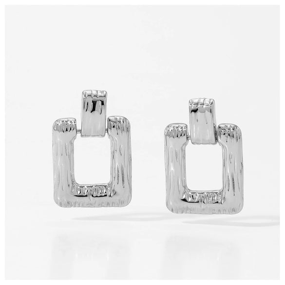 Wholesale Stainless Steel Geometric Creative Simple Light Luxury Niche Design Electroplated Earrings For Women