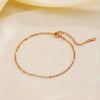 Wholesale Stainless Steel Geometric Cross Chain Anklets For Women With Real Gold Plating