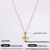 Wholesale Stainless Steel Geometric Cross Clavicle Chain Jewelry With 18K Gold Electroplating For Women