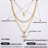 Wholesale Stainless Steel Geometric Cross Clavicle Chain Jewelry With 18K Gold Electroplating For Women