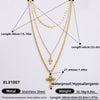Wholesale Stainless Steel Geometric Cross Clavicle Chain Jewelry With 18K Gold Electroplating For Women