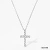 Wholesale Stainless Steel Geometric Cross Necklace With Electroplating O Word Chain Light Luxury And Gorgeous Temperament