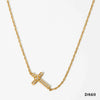 Wholesale Stainless Steel Geometric Cross Necklace With Electroplating O Word Chain Light Luxury And Gorgeous Temperament