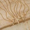 Wholesale Stainless Steel Geometric Cross Necklace With Electroplating O Word Chain Light Luxury And Gorgeous Temperament