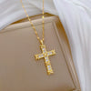 Wholesale Stainless Steel Geometric Cross Pendant Necklace For Women And Men