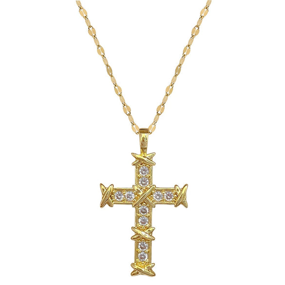 Wholesale Stainless Steel Geometric Cross Pendant Necklace For Women And Men