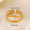 Wholesale Stainless Steel Geometric Cross Ring For Women With 18K Gold Plated Electroplating
