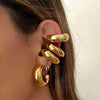 Wholesale Stainless Steel Geometric Cshaped Electroplated Ear Clip Earrings For Women