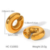 Wholesale Stainless Steel Geometric Cshaped Electroplated Ear Clip Earrings For Women