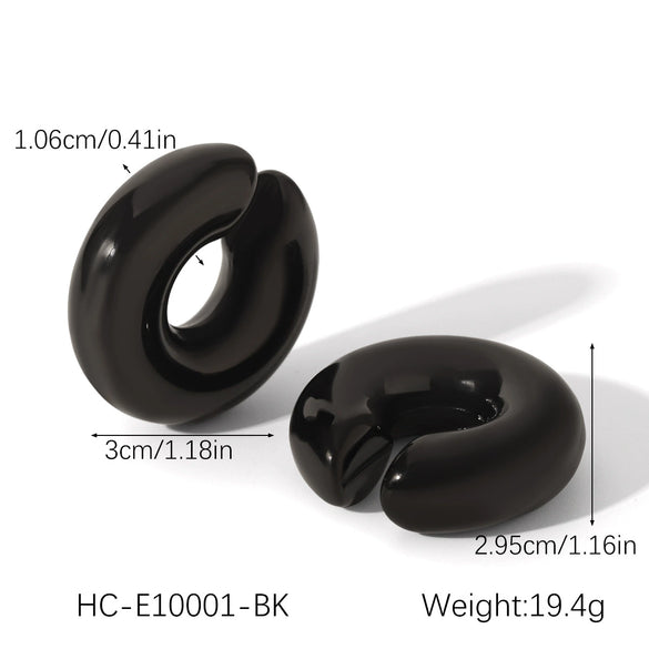 Wholesale Stainless Steel Geometric Cshaped Electroplated Ear Clip Earrings For Women