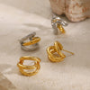 Wholesale Stainless Steel Geometric Cshaped Electroplated Threelayer Thread Earrings For Women