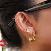 Wholesale Stainless Steel Geometric Cshaped Electroplated Women's Earrings