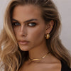 Wholesale Stainless Steel Geometric Cshaped Electroplated Women's Earrings