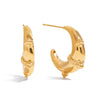 Wholesale Stainless Steel Geometric Cshaped Moon Earrings Retro Style Electroplated For Women
