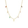 Wholesale Stainless Steel Geometric Cube Zircon Pendant Clavicle Chain Electroplated Unisex Jewelry
