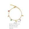 Wholesale Stainless Steel Geometric Cube Zircon Pendant Clavicle Chain Electroplated Unisex Jewelry