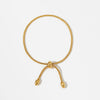 Wholesale Stainless Steel Geometric Design Adjustable Chain Bracelet With Real Gold Plating Light Luxury And Minimalist Style