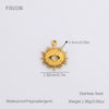 Wholesale Stainless Steel Geometric Devil's Eye 18K Gold Plated Pendant Necklace
